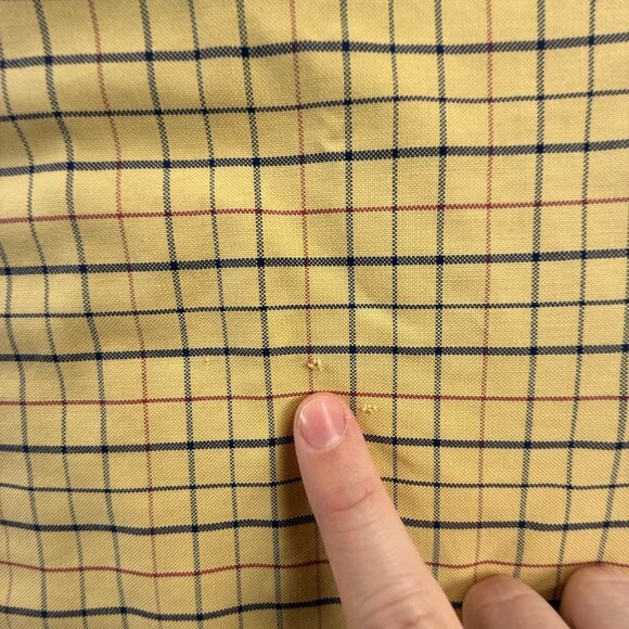 Brooks Brothers Oxford Cloth Button Down Yellow Check XL Non Iron Supima Cotton - Picture 7 of 16